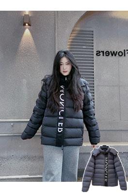 モンクレール ブラック ウォリアー デタッチャブル フード付きダウンジャケット