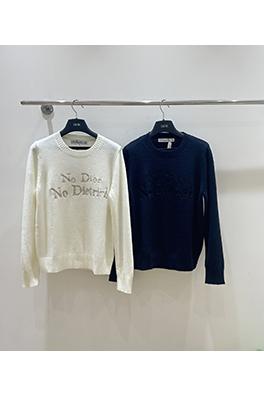 ディオールコピー 新しい文字の刺繍ニットクルーネックセーター