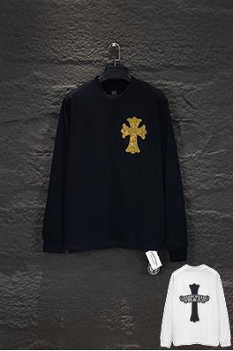 クロムハーツ 新作オーストリアラインストーンイレギュラーヘムシャツ