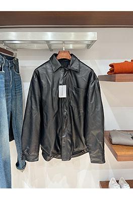 バレンシアガコピー Balenciaga パーカーチェーンフード付きレザージャケット