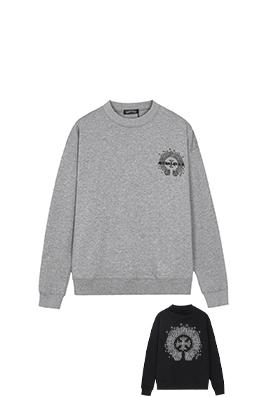 クロムハーツスーパーコピー 新しいクロスステッチハードウェアの長袖スウェットシャツ