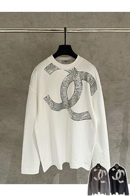 シャネル 新作スパンコール付きヘビーウェイト長袖スウェットシャツ