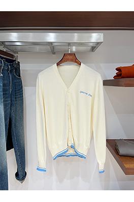 ディオール 新作の無地レター刺繍ニットカーディガン