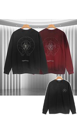 クロムハーツコピー 高品質のヘビーデューティーアップリケ刺繍入りテリースウェットシャツ