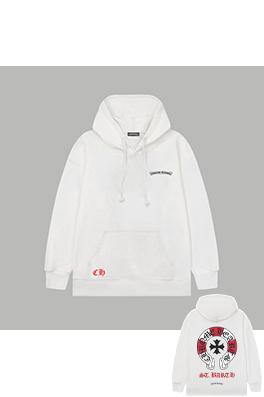 クロムハーツ カラーブロックのロゴレターダブルヤーンピュアコットンフード付きスウェットシャツ