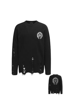 クロムハーツスーパーコピー 馬蹄形のダメージニットセーター