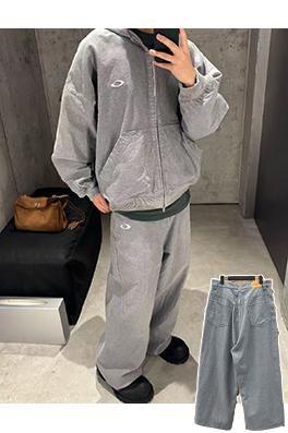 バレンシアガコピー 刺繍入りワイドレッグパンツ