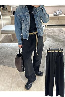 マルタンマルジェラ ベルト付きカジュアルパンツ