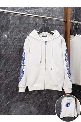 クロムハーツ クラシックなブループリントのフード付きジャケット