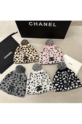 シャネル ウール混紡ニット帽