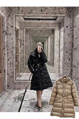 モンクレールコピー Bellevue レディースロングベルトダウンジャケット