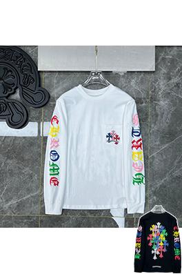 クロムハーツコピー カラフルファントムクロスレターフローラルロングスリーブシャツ