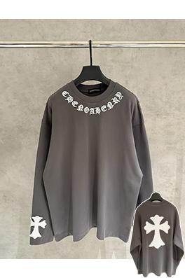 クロムハーツ 新作アップリケ刺繍ロングスリーブスウェットシャツ