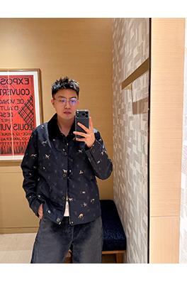 ルイヴィトンコピー アニマルプリントのキルティングジャケット