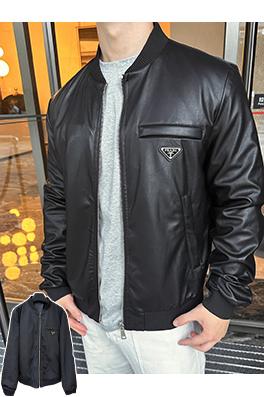 プラダスーパーコピー リバーシブルレザープレーンジャケット