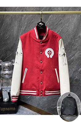 クロムハーツ サンスクリット十字ウールレザースリーブベースボールジャケット