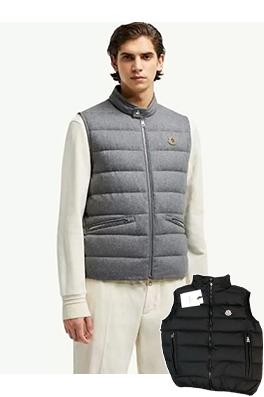 モンクレールスーパーコピー Gallienne 新作レザーバッジウールダウンベスト