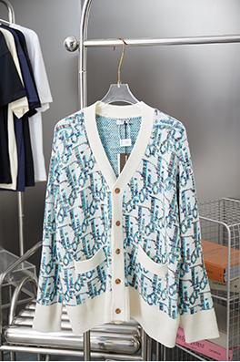 ディオール 全面ジャカードカーディガンボタンセーター