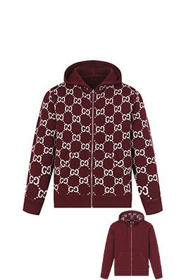 グッチスーパーコピー モノグラム柄のリバーシブルカシミアニットカーディガン