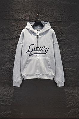 バレンシアガ Balenciaga  500gのフード付きジップアップスウェットシャツ