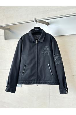 クロムハーツスーパーコピー 新作の無地パッチワークレザーキルティングジャケット