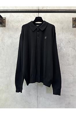 フェンディコピー ダブルFプリントメタルロゴニットポロシャツ