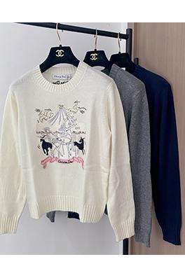 ディオールスーパーコピー 新しいラウンドネックの刺繍入りニット長袖セーター