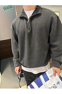 バレンシアガ Balenciaga スタンドカラーハーフジップコットンニットセーター