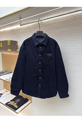 プラダ ポケットトライアングルコーデュロイコットンジャケット