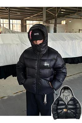 ステューシーコピー クラシックレターフード付きダウンジャケット