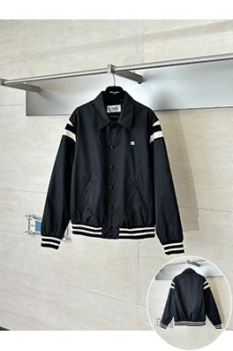 セリーヌ ストライプのカラーブロック凱旋門刺繍りジャケット