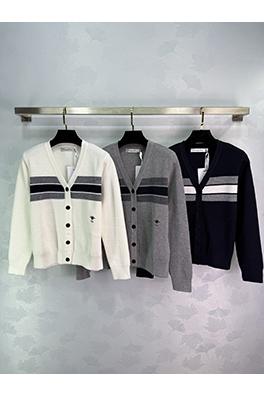 ディオール 新作 カナージュ柄 Vネック 長袖カーディガン