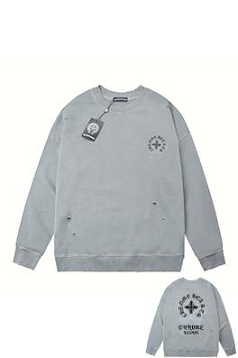 クロムハーツ クロスプリント フロックレター クルーネックスウェットシャツ