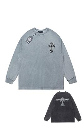 クロムハーツコピー 新モデルクロスプリントクルーネック長袖シャツ