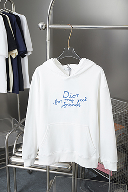 ディオール 秋冬ロープ刺繍ロゴ刺繍パーカー