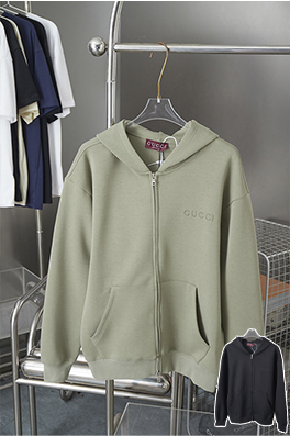 グッチコピー 立体刺繍ロゴジッパーパーカー