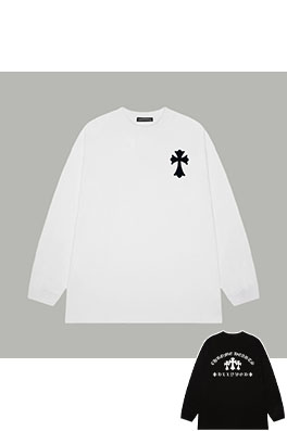 クロムハーツ フロントとバックにクロスロゴプリント長袖シャツ