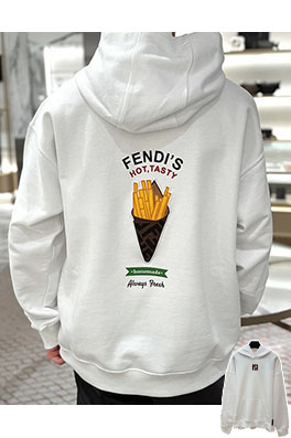 フェンディ フライドポテト刺繍フード付きスウェットシャツ