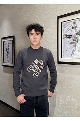 フェンディスーパーコピー 刺繍ロゴニットプルオーバー