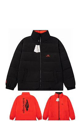 バレンシアガ SPORTS ICON TRACKSUIT ロゴプリントのハイネックジッパー付きリバーシブルコクーン型ダウンジャケット