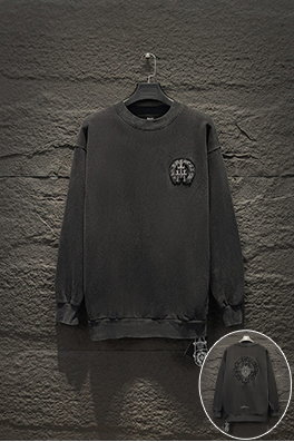 クロムハーツ 420g ヘビー刺繍 ダメージスウェットシャツ