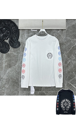 クロムハーツスーパーコピー カラフルなグラデーションの背骨馬蹄形の長袖シャツ