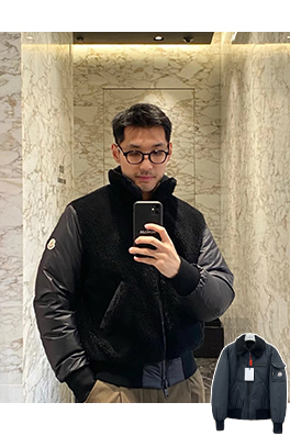 モンクレール 両面テディベアダウンジャケット