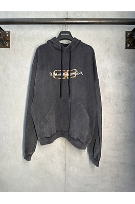 バレンシアガスーパーコピー Balenciaga ダブルBスローガンパーカー