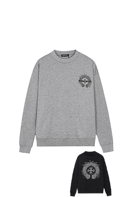 クロムハーツスーパーコピー 新しいクロスステッチハードウェアの長袖スウェットシャツ