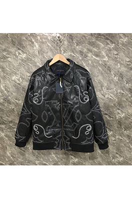 ルイヴィトン LV ファレルウィリアムズ限定刺繍レザーボンバージャケット