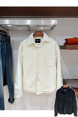 バレンシアガ eddy Fleece テディフリーススリーブパッチジャケット