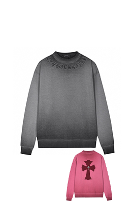 クロムハーツ 新しいヘビーデューティーアップリケ刺繍スウェットシャツ