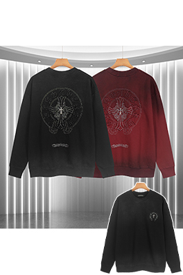 クロムハーツコピー 高品質のヘビーデューティーアップリケ刺繍入りテリースウェットシャツ