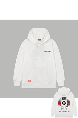 クロムハーツ カラーブロックのロゴレターダブルヤーンピュアコットンフード付きスウェットシャツ